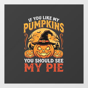Funny Pumpkins Halloween Pie Design_1 Window Cling