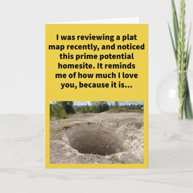 Funny Pun A Hole Lot Happy Anniversary Card (Front)