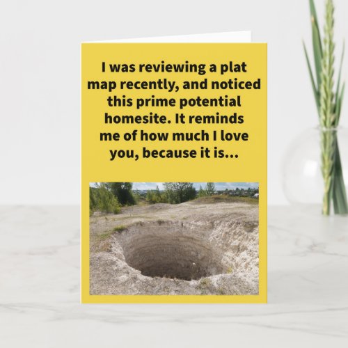 Funny Pun A Hole Lot Happy Anniversary Card