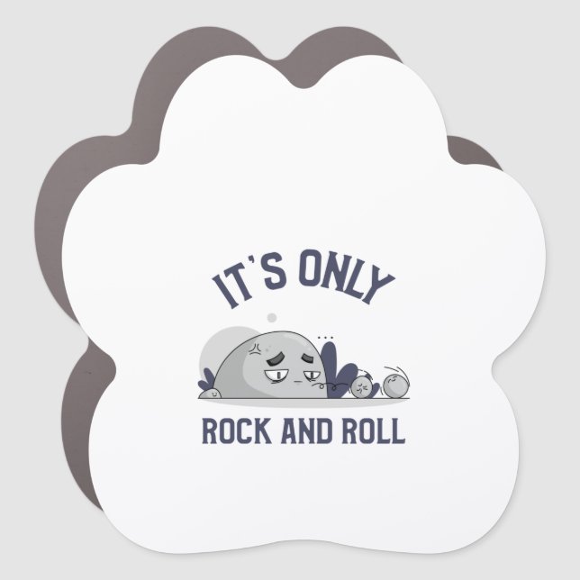 funny pun about rolling stones car magnet (Front)