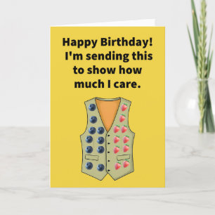Funny Pun Berry Vest Happy Birthday Card