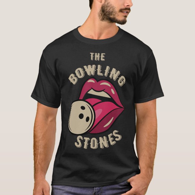 Funny Pun Bowling Stone  T-Shirt (Front)