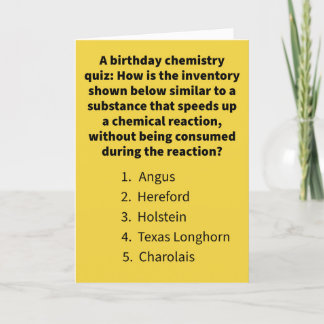 Funny Pun Cattle List Happy Birthday Card