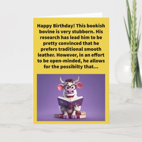 Funny Pun Could Be Suede Happy Birthday Card
