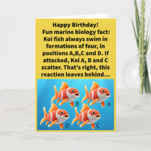 Funny Pun D Koi Happy Birthday Card