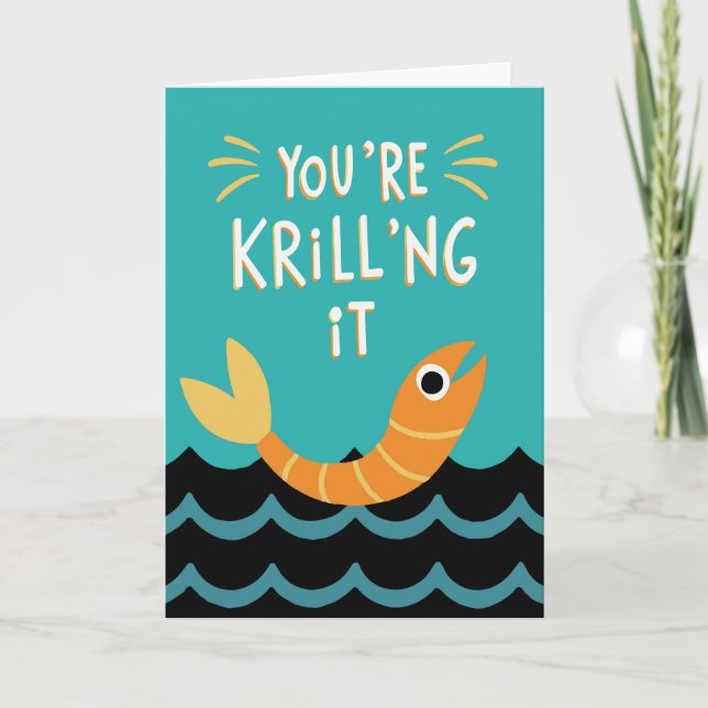 Funny Pun Encouraging Congratulations Quote Card (Front)