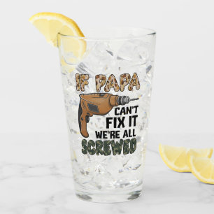 Funny Pun Father Joke   Father's Day Glass
