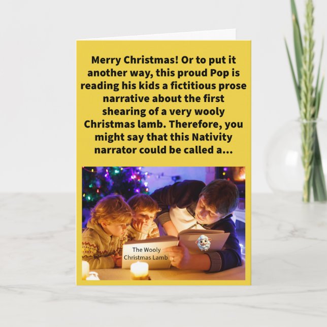 Funny Pun Fleece Novel Dad Merry Christmas  Card (Front)