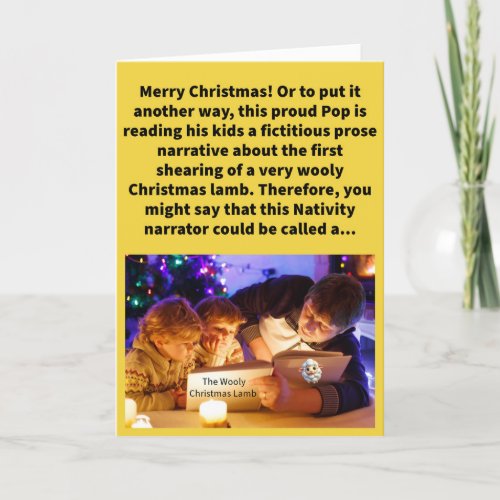 Funny Pun Fleece Novel Dad Merry Christmas  Card