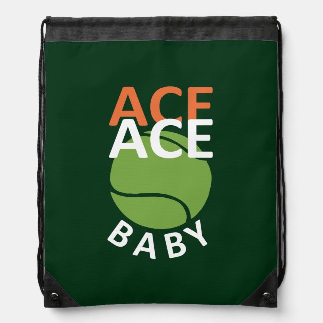 Funny Pun For Tennis Player Drawstring Bag (Front)