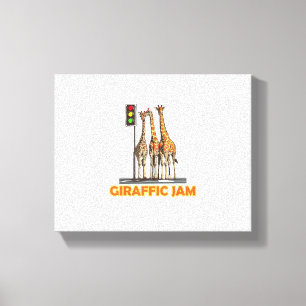 Funny Pun Giraffe Jam Canvas Print