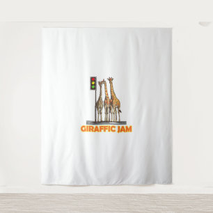 Funny Pun Giraffe Jam Tapestry