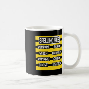 Funny Pun Halloween Costume For Teachers Spelling Coffee Mug