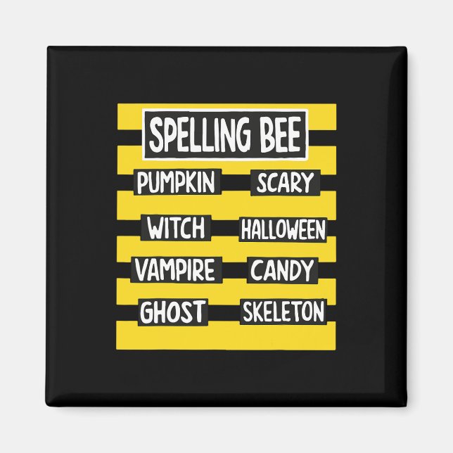 Funny Pun Halloween Costume For Teachers Spelling  Magnet (Front)