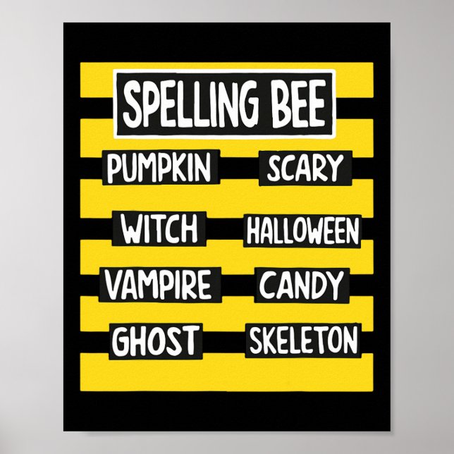 Funny Pun Halloween Costume For Teachers Spelling  Poster (Front)
