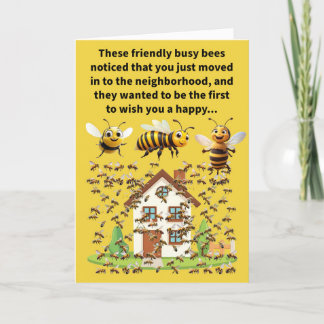Funny Pun House Swarming Encouragement Card