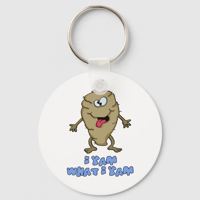 Funny Pun - I Yam What I Yam Keychain (Front)