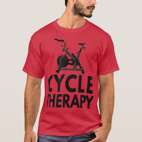 Funny Pun Indoor Spin Class CycleTherapy Cycling  T_Shirt