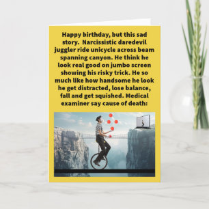 Funny Pun Juggler Vain Happy Birthday Card