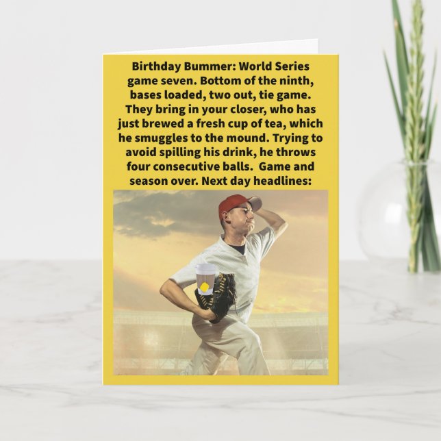 Funny Pun Just a Closer Walk With Tea Birthday Card (Front)