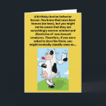 Funny Pun Lack Toes, Intolerant Happy Birthday Card<br><div class="desc">Wouldn't it be ironic if cows were unable to metabolize milk? I bet you did not know that cows were so biased against those of us with toes. Now you know,  because I just toed you so. Please enjoy this funny pun happy birthday card!</div>