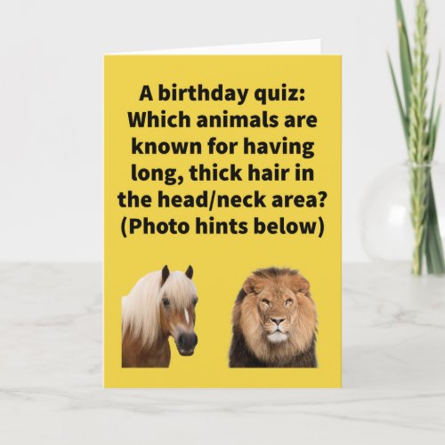 Funny Pun Manely Speaking Happy Birthday Card