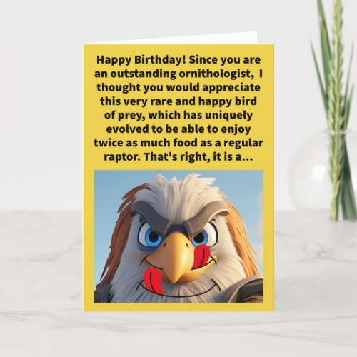 Funny Pun Pair a Grin Falcon Happy Birthday Card