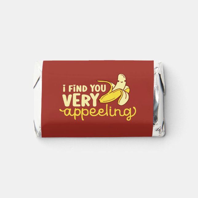 Funny Pun Peeling Banana Cute Love Valentine's Day Hershey's Miniatures (Front)