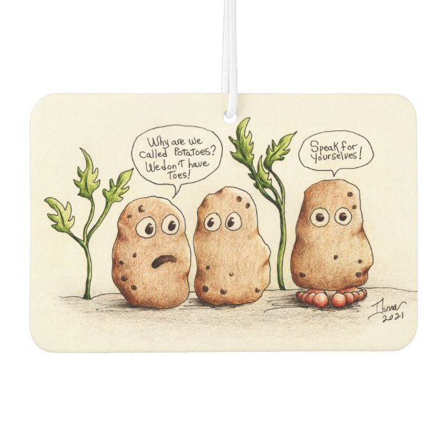 Funny Pun Potatoes Air Freshener (Front)