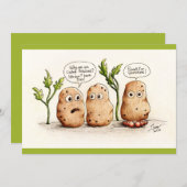 Funny Pun Potatoes Flat Card (Front/Back)