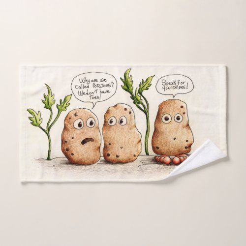 Funny Pun Potatoes Hand Towel