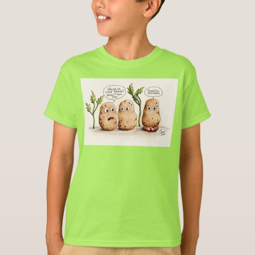 Funny Pun Potatoes Kids T_Shirt