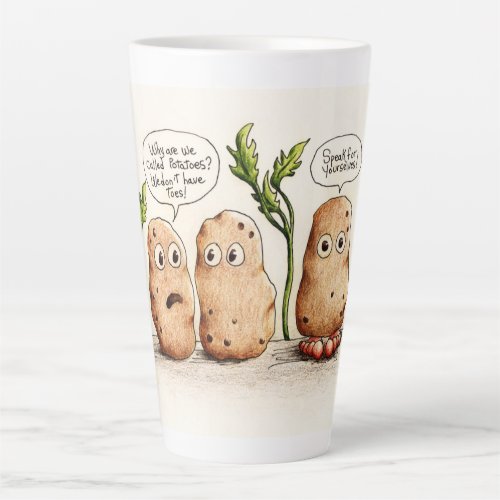 Funny Pun Potatoes   Latte Mug
