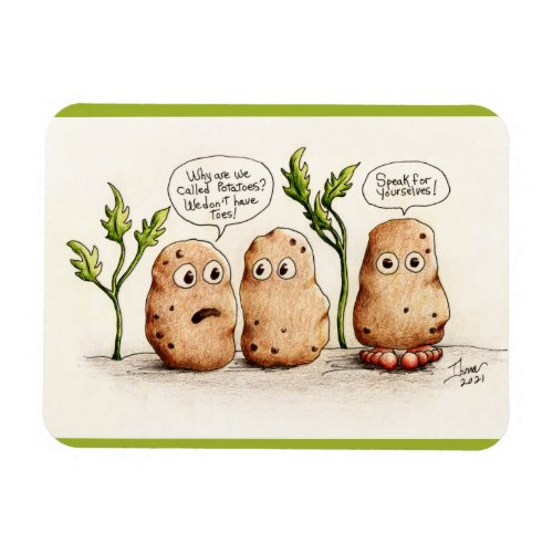 Funny Pun Potatoes Magnet