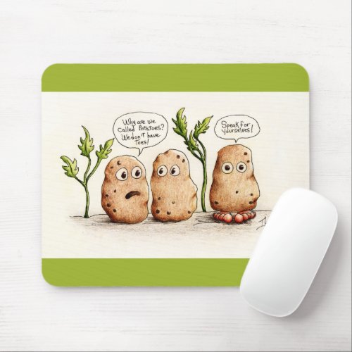 Funny Pun Potatoes Mouse Pad