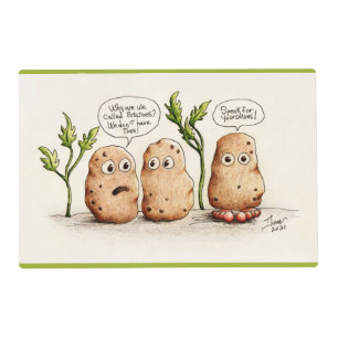 Funny Pun Potatoes Placemat