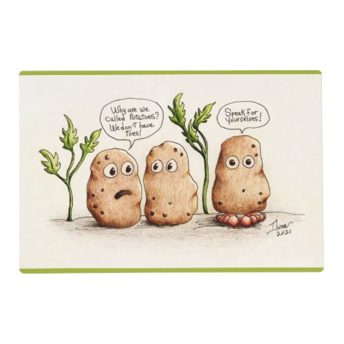 Funny Pun Potatoes Placemat