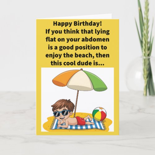 Funny Pun Prone To Agree Happy Birthday Card