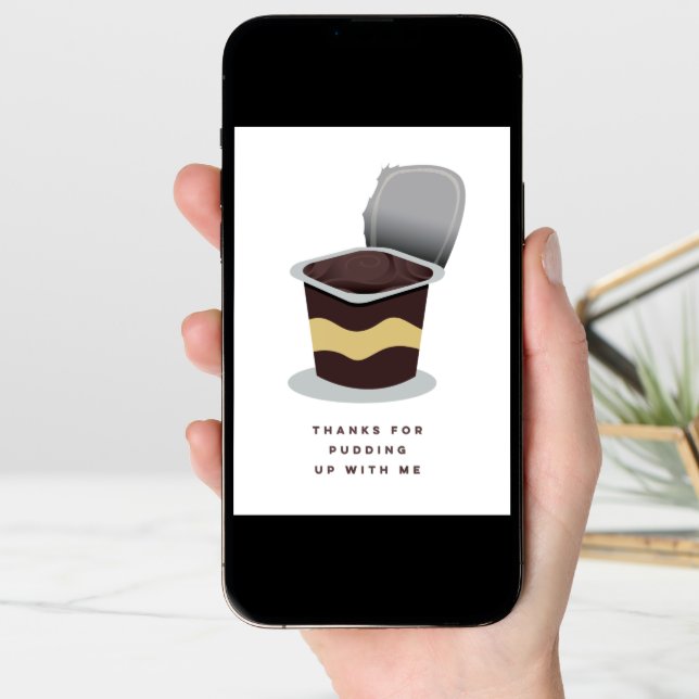 Funny Pun Pudding Mother's Day Greeting Card (Front Digital)