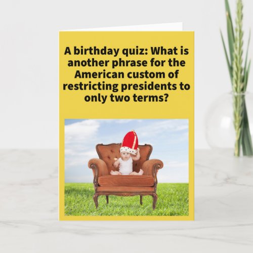 Funny Pun Reign Check Happy Birthday Card