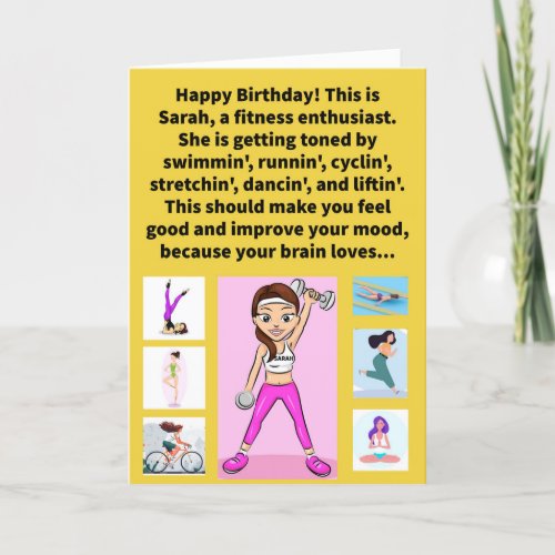 Funny Pun Sarah Tonin Happy Birthday Card