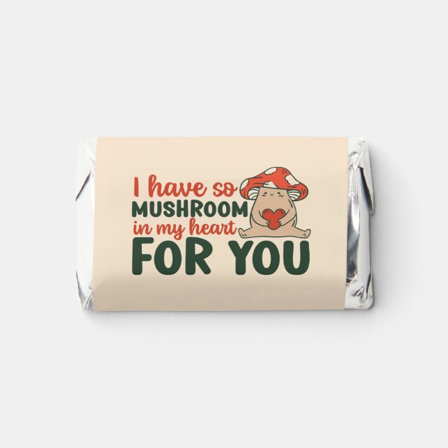 Funny Pun So Mushroom In My Heart Valentine's Day Hershey's Miniatures (Front)