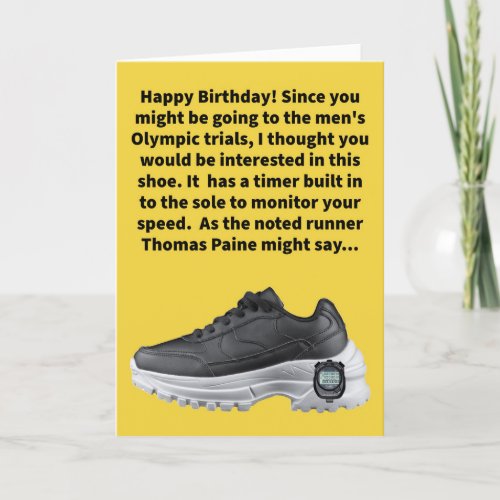 Funny Pun Soles That Time Mens Trials Birthday Card