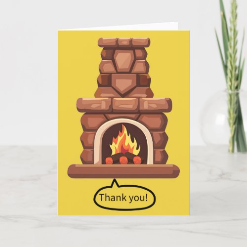 Funny Pun Thank You From The Bottom Of My Hearth  Card