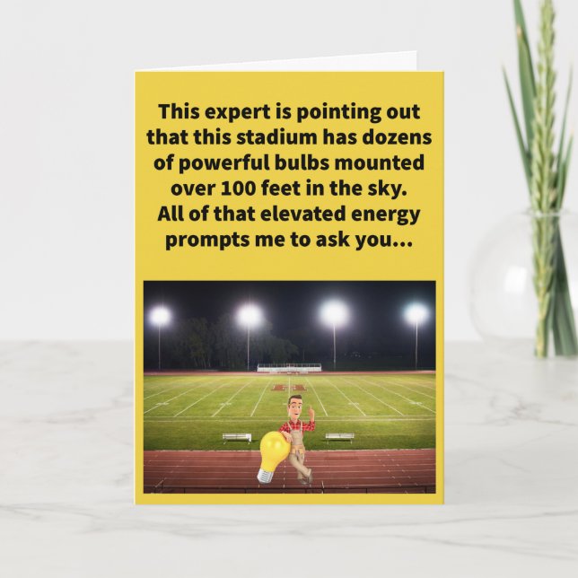 Funny Pun Watts Up Hello There Card (Front)