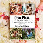 Funny Punch in the Face Joke Photo Mother's Day Card<br><div class="desc">This cute and funny Mother's day card is perfect for the fun-loving and sentimental daughter or son, who wants to wish their mother a great day and make her laugh all at the same time. It features four customizable picture photos with the hilarious message, "Dear Mom, Thanks for being my...</div>