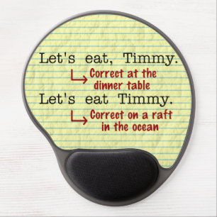 Funny Punctuation Grammar Gel Mouse Pad