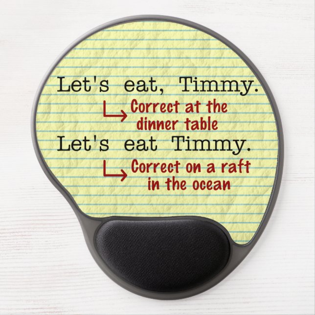 Funny Punctuation Grammar Gel Mouse Pad (Front)