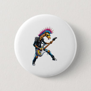 Funny Punk Giraffe, Rock'n Roll Goth Giraffe, Guit Button