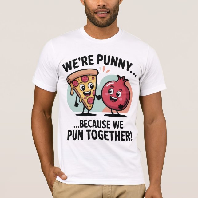 Funny Punny Couple T-Shirt | Cute Food Love (Front)